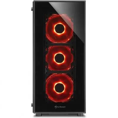 Sharkoon TG5 Red Mid-Tower Gaming Kasa