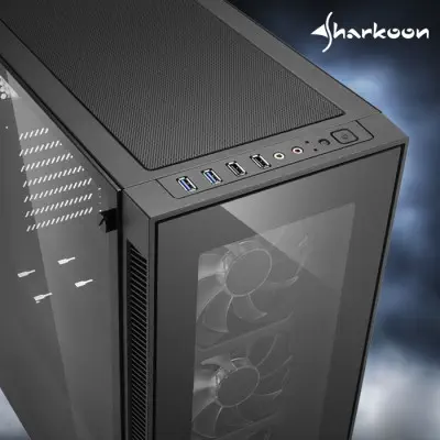 Sharkoon TG5 Red Mid-Tower Gaming Kasa