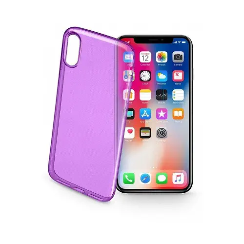 Cellularline Color Ultra Slim iPhone X / XS Cep Telefonu Kılıfı Mor