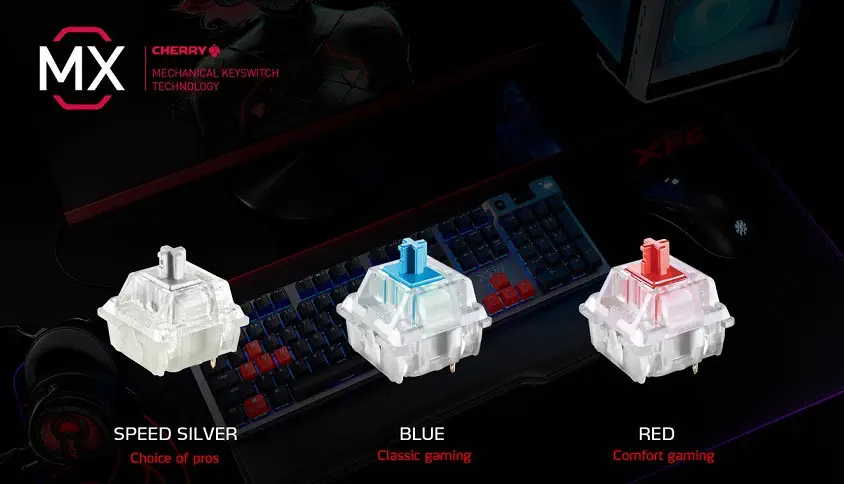 XPG SUMMONER4B-BKCWW Cherry MX Blue Switch İngilizce Q Mekanik Gaming (Oyuncu) Klavye