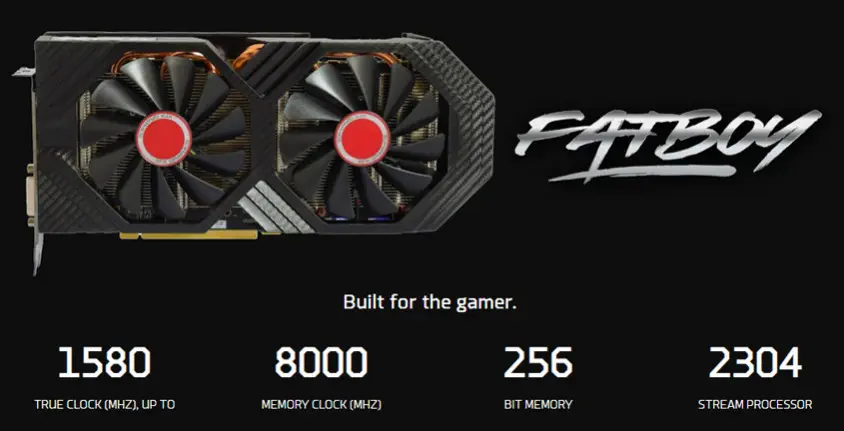 XFX AMD Radeon RX 590 Fatboy 8GB Gaming Ekran Kartı RX-590P8DFD6