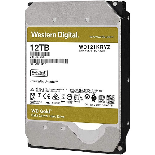 WD Gold Enterprise WD121KRYZ 12TB 3.5″ SATA3 Harddisk