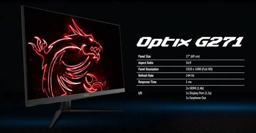 MSI Optix G271 27″ IPS Full HD Gaming Monitör