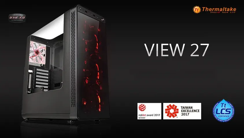Thermaltake View 27 ARGB CA-3G7-60M1WE-01 600W 80+ ATX Midi-Tower Gaming Kasa