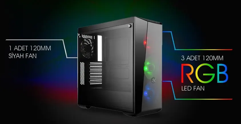 Cooler Master MasterBox Lite 5 RGB MCW-L5S3-KGNN-02 ATX Mid-Tower Gaming Kasa