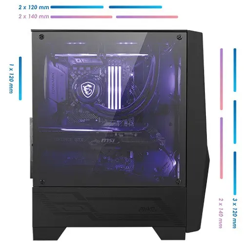 MSI MAG Forge 100M ATX Mid-Tower Gaming Kasa