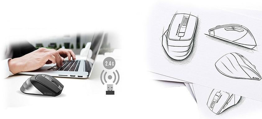 A4 Tech FG35 Gümüş Kablosuz Mouse 