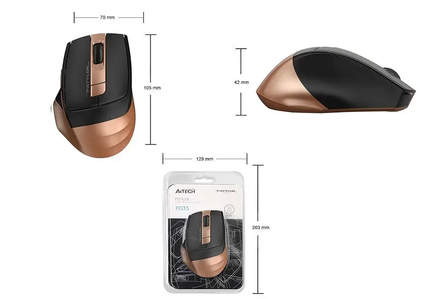 A4 Tech FG35 Bronz Kablosuz Mouse 