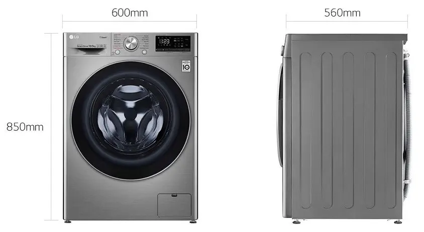 LG F4V5RYP2T  1400 Devir 10.5 Kg Metalik Çamaşır Makinesi