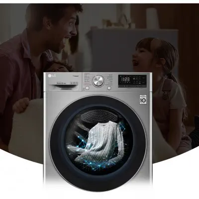 LG F4V5RYP2T  1400 Devir 10.5 Kg Metalik Çamaşır Makinesi