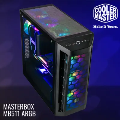 Cooler Master MasterBox MB511 ARGB MCB-B511D-KGNN-RGA Mid-Tower Gaming Kasa