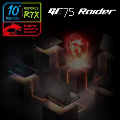 MSI GE75 Raider 10SFS-053TR 17.3” Full HD Gaming Notebook