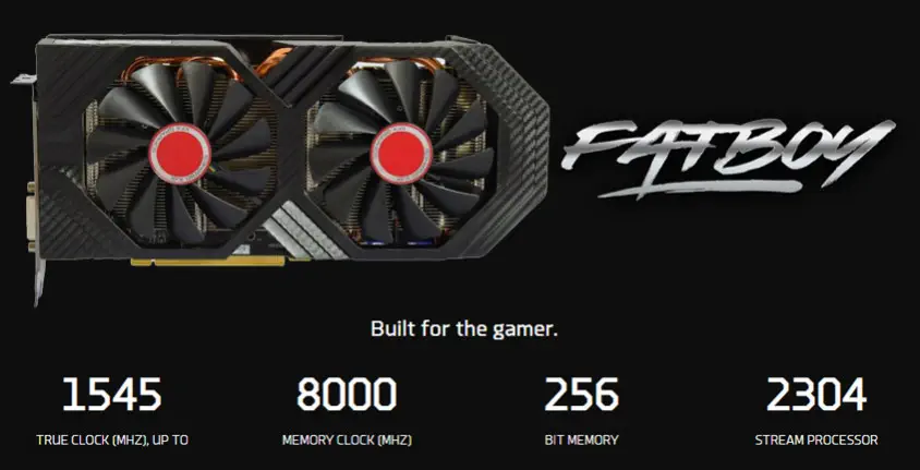XFX AMD Radeon RX 590 Fatboy Core Edition Gaming Ekran Kartı RX-590P8DLD6