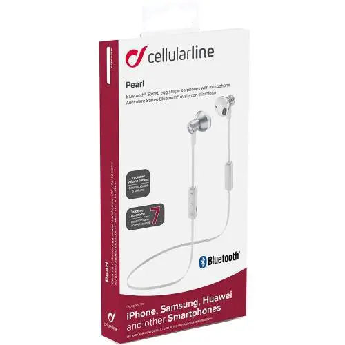 Cellularline Pearl Kablosuz Kulak İçi Bluetooth Kulaklık Beyaz