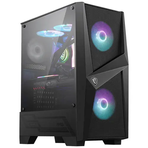 MSI MAG Forge 100R USB 3.2 Temperli Cam 2xARGB Fan 1x120mm Fan ATX Mid-Tower Gaming (Oyuncu) Kasa