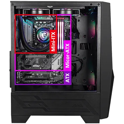 MSI MAG Forge 100R USB 3.2 Temperli Cam 2xARGB Fan 1x120mm Fan ATX Mid-Tower Gaming (Oyuncu) Kasa