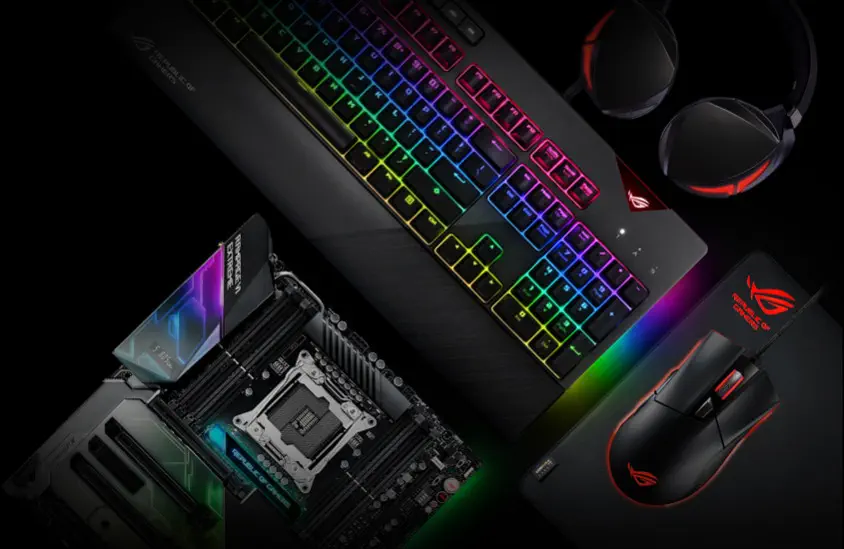 Asus ROG Strix Flare Cherry MX Blue Mekanik Gaming Klavye