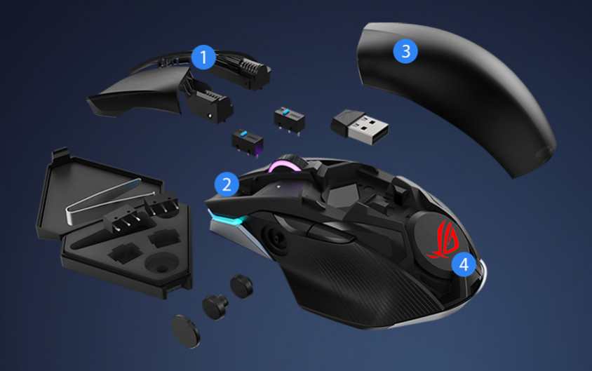 Asus ROG Chakram P704 Kablosuz Gaming Mouse