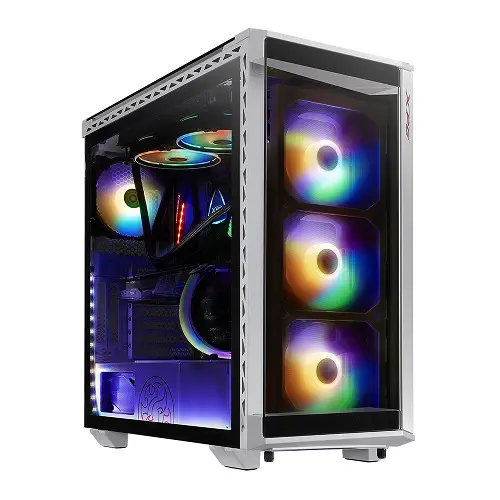 XPG Battlecruiser Temperli USB 3.0 E-ATX Mid-Tower Beyaz Gaming (Oyuncu) Kasa (BATTLECRUISER-WHCWW)