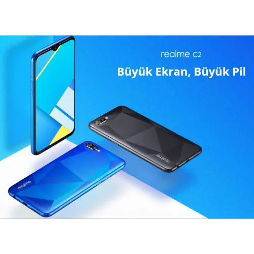 OPPO Realme C2 64GB Siyah Cep Telefonu - Distribütör Garantili