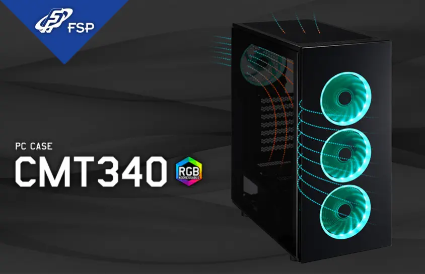 FSP CMT340 ATX Mid-Tower Gaming Kasa