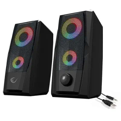 Rampage RMS-X9 2.0 RGB Işıklı Multimedia 5V 30dB Gaming Oyuncu Speaker