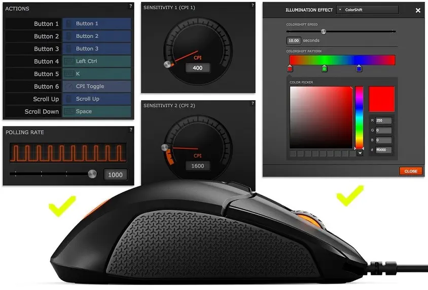 SteelSeries Rival 310 62433 Kablolu Gaming Mouse
