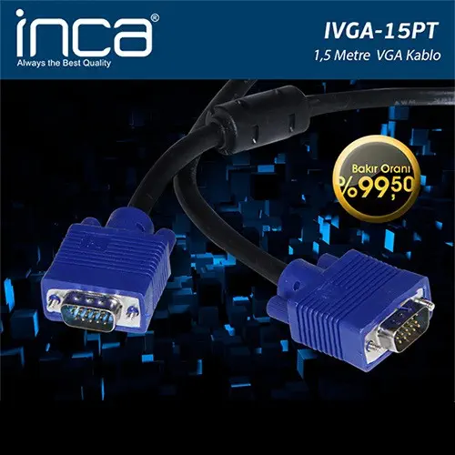 Inca IVGA-15PT 1.5 Metre VGA Kablosu