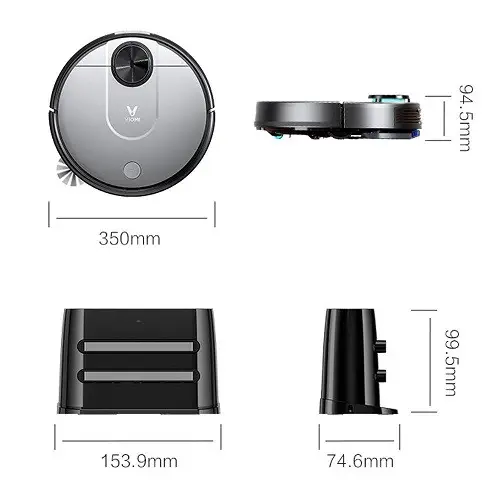Xiaomi Viomi V2 Vacuum Cleaner Lazer Sensör Akıllı Robot Süpürge