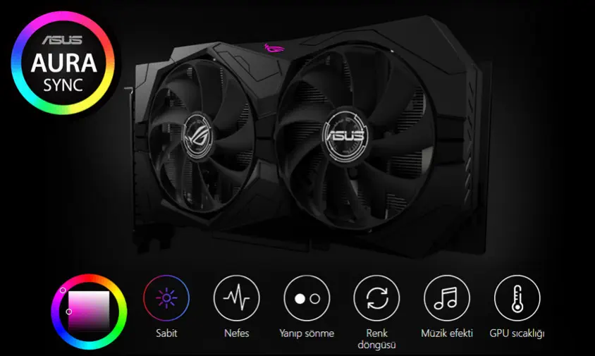 Asus ROG-STRIX-GTX1660S-A6G-GAMING Ekran Kartı