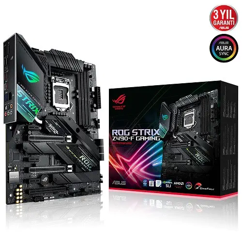 Asus ROG STRIX Z490-F GAMING Intel Z490 Soket 1200 DDR4 4600(OC)MHz ATX Gaming (Oyuncu) Anakart