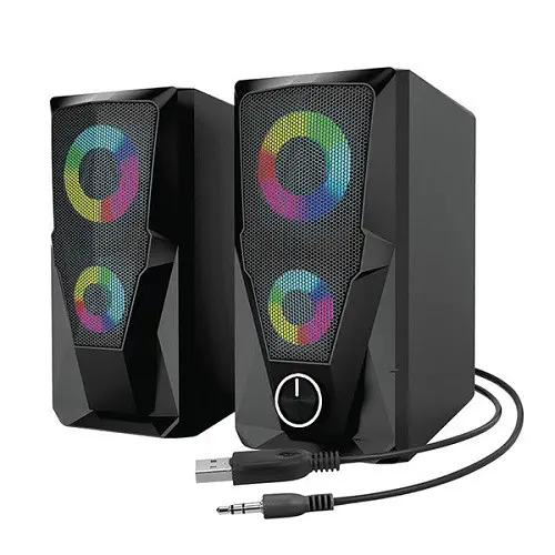 Mikado MD-336 2.0 6 Watt RGB Ledli Siyah Multimedia USB Speaker