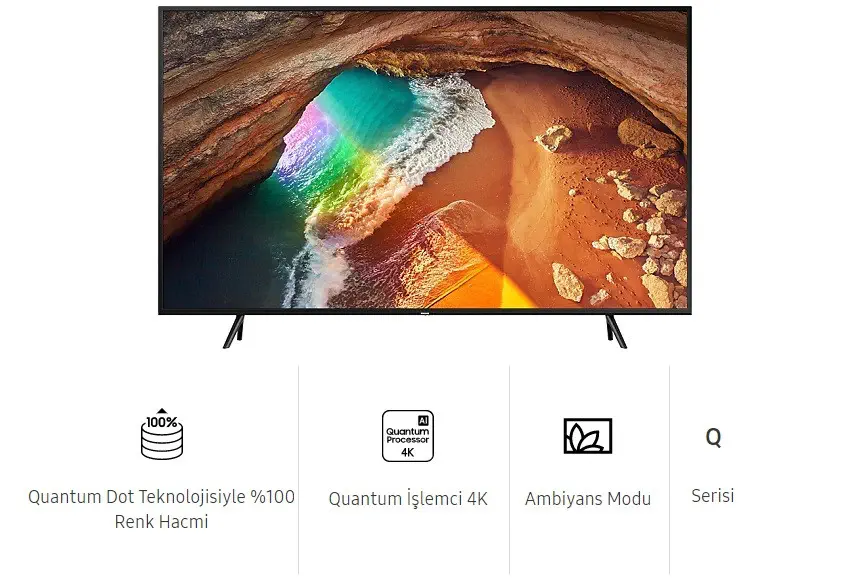 Samsung 55Q60RAT 55 inç 138 Ekran Uydu Alıcılı 4K Ultra HD Smart QLED TV