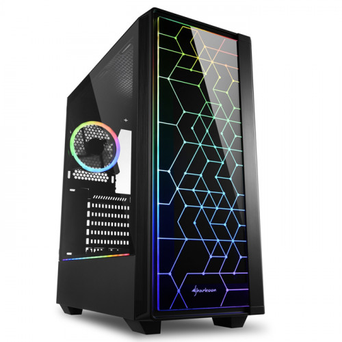 Sharkoon RGB-LIT-100 ATX Mid-Tower Gaming Kasa
