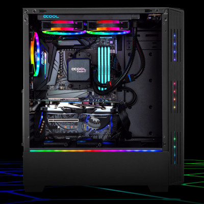 Sharkoon RGB-LIT-100 ATX Mid-Tower Gaming Kasa