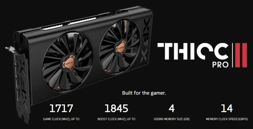 XFX AMD Radeon RX 5500 XT THICC II Pro Gaming Ekran Kartı RX-55XT4DFD6