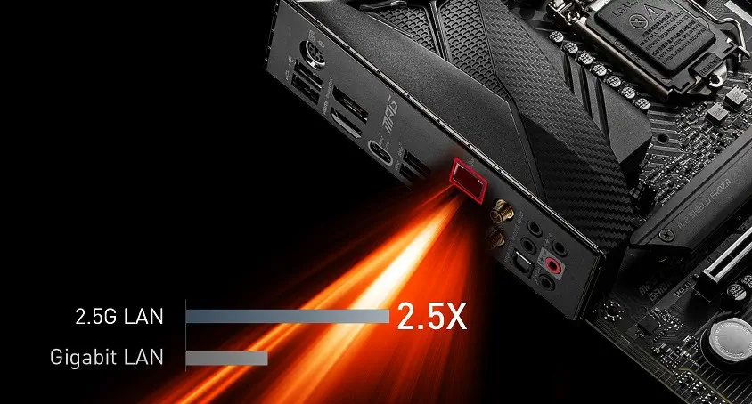 MSI MPG Z490 GAMING CARBON WIFI Intel Z490 Soket 1200 DDR4 4800(OC)MHz ATX Gaming (Oyuncu) Anakart
