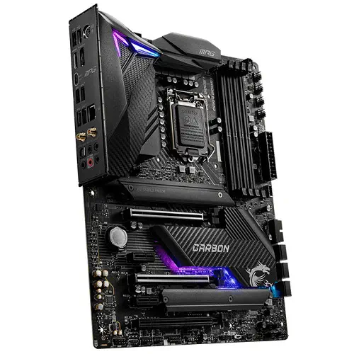 MSI MPG Z490 GAMING CARBON WIFI Intel Z490 Soket 1200 DDR4 4800(OC)MHz ATX Gaming (Oyuncu) Anakart