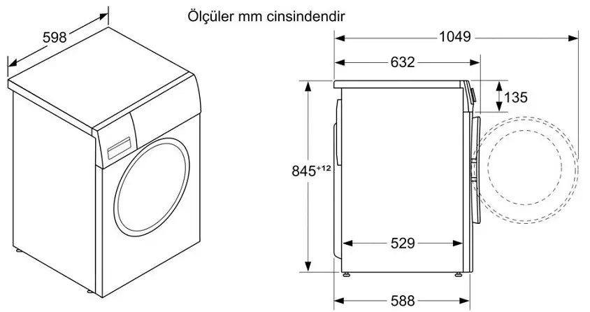 Bosch WGA142X0TR A+++ 9 kg 1200 Devir Çamaşır Makinesi