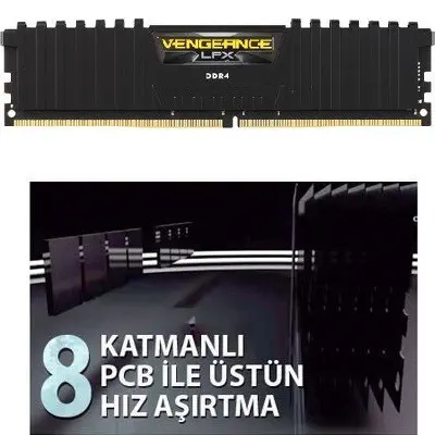 Corsair Vengeance LPX CMK8GX4M1E3200C16 8GB DDR4 3200MHz Gaming Ram