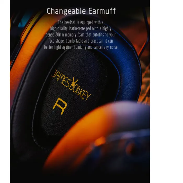 james donkey 008 7.1 siyah kulaklık
