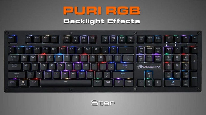 Cougar PURI RGB CGR-WM1SB-PURGB Q İngilizce Kablolu Mekanik Gaming (Oyuncu) Klavye