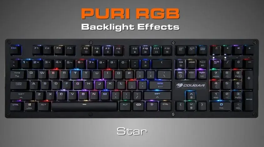 Cougar PURI RGB CGR-WM1SB-PURGB Q İngilizce Kablolu Mekanik Gaming (Oyuncu) Klavye