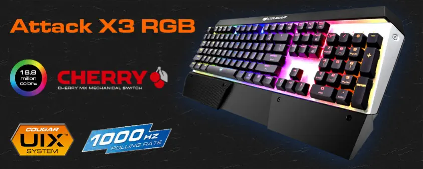 Cougar Attack X3 RGB CGR-WM1MB-ATR Mekanik Gaming Klavye