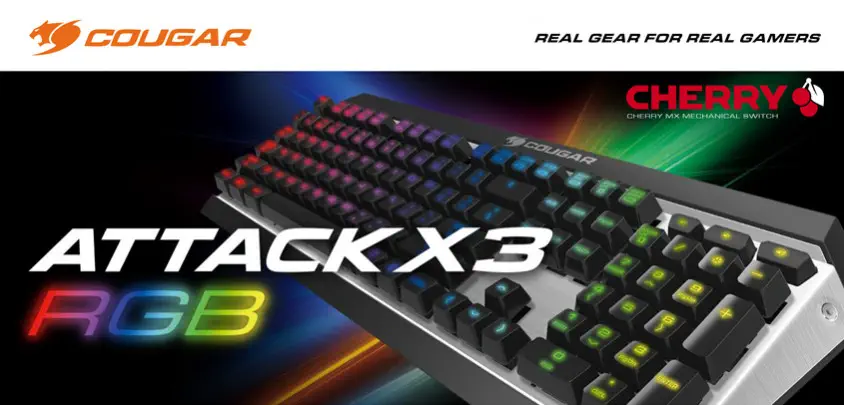 Cougar Attack X3 RGB CGR-WM1MB-ATR Mekanik Gaming Klavye
