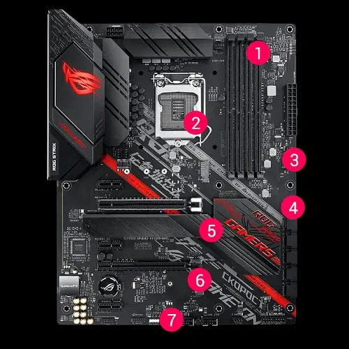 Asus ROG STRIX B460-H GAMING Intel B460 Soket 1200 DDR4 2933MHz ATX Gaming (Oyuncu) Anakart