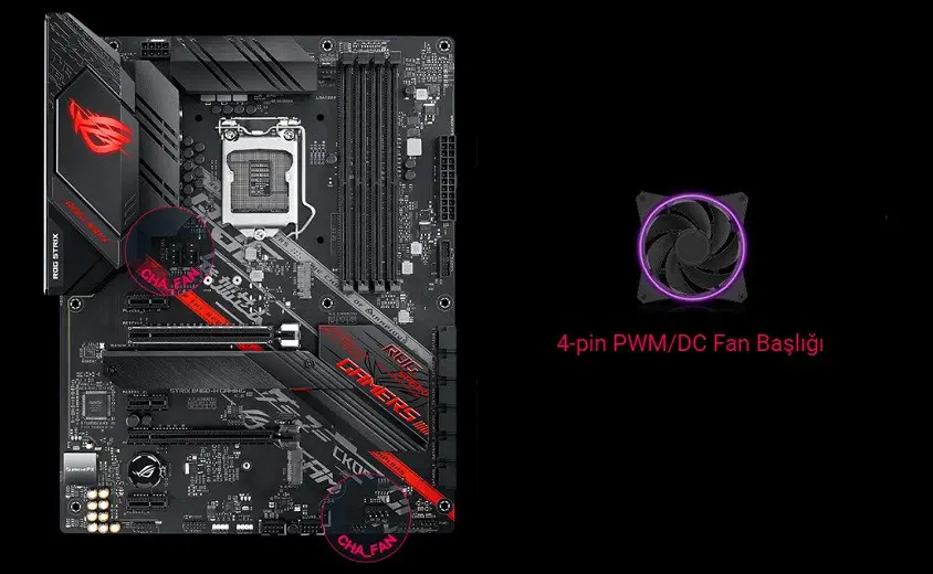 Asus ROG STRIX B460-H GAMING Intel B460 Soket 1200 DDR4 2933MHz ATX Gaming (Oyuncu) Anakart