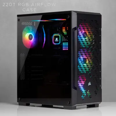 Corsair iCUE 220T RGB Airflow CC-9011173-WW ATX Mid-Tower Gaming Kasa