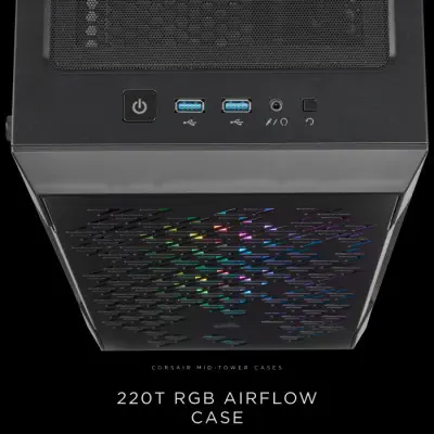 Corsair iCUE 220T RGB Airflow CC-9011173-WW ATX Mid-Tower Gaming Kasa