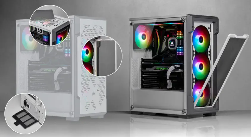 Corsair iCUE 220T RGB Airflow CC-9011174-WW ATX Mid-Tower Gaming Kasa